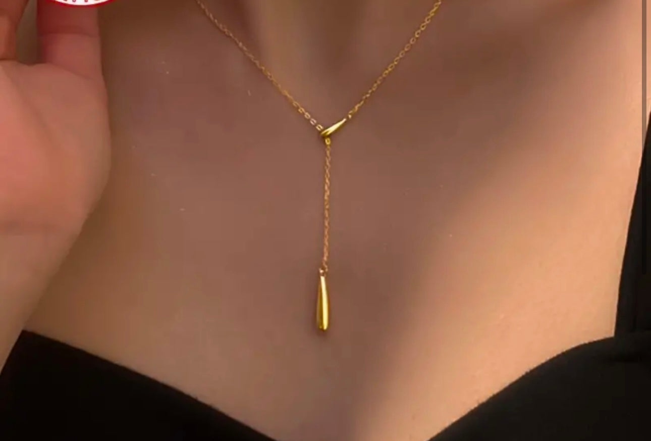 Double Drop Y Necklace