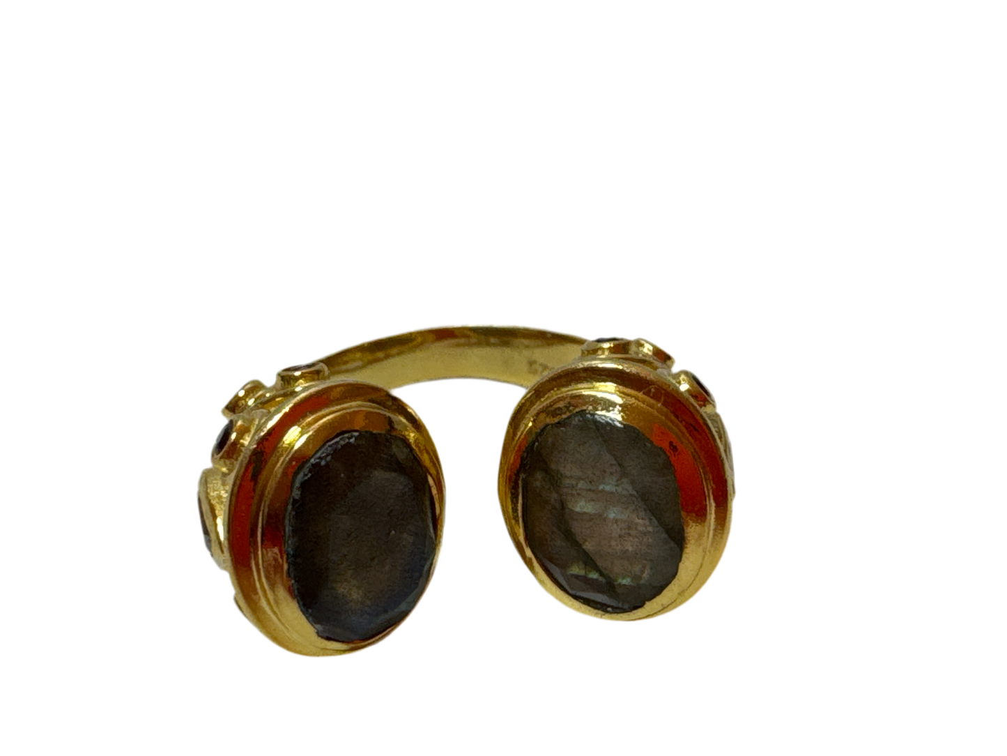 Garnet & Labradorite Ring
