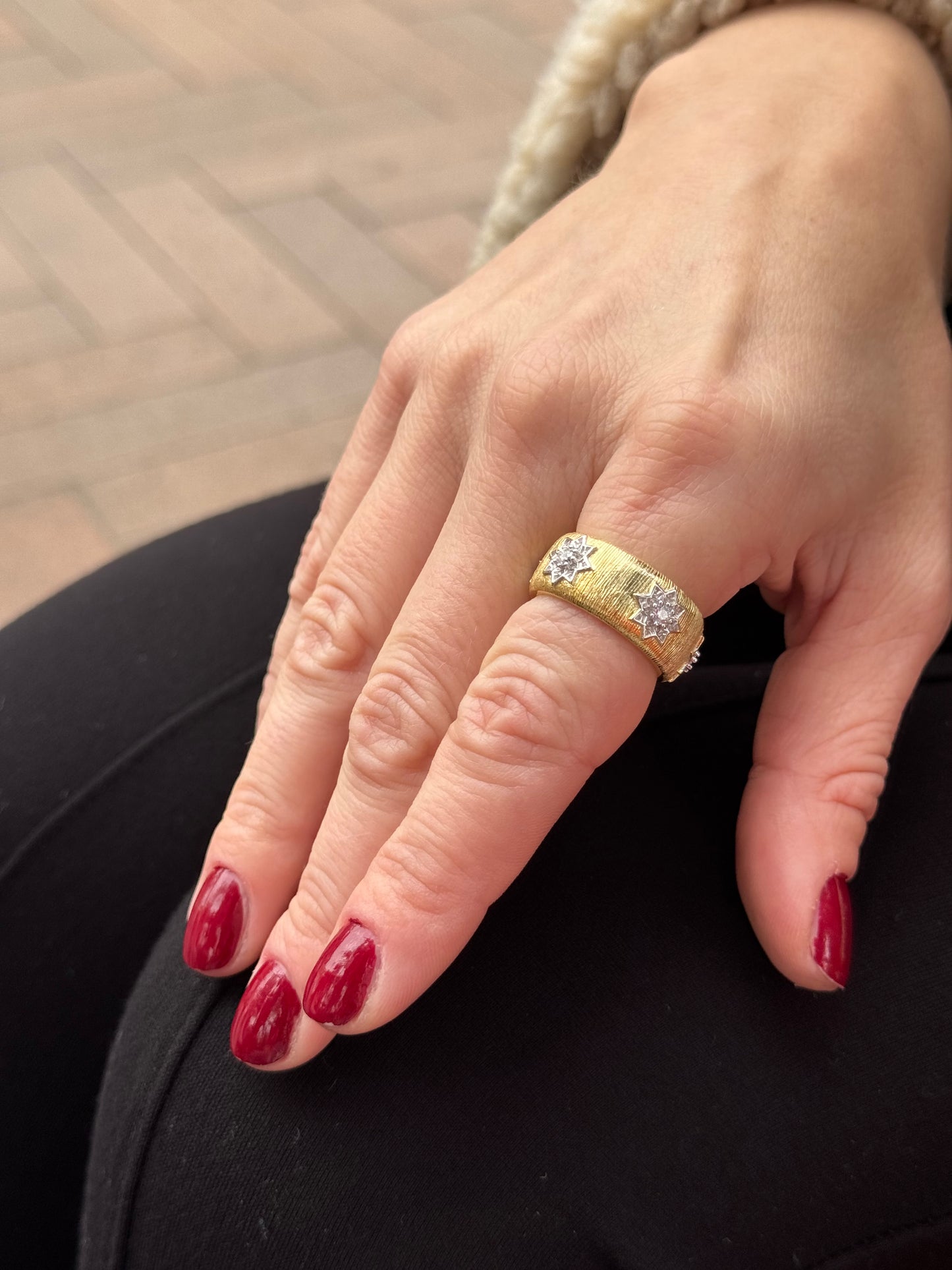 Sterling Silver Yellow Gold Plated Band