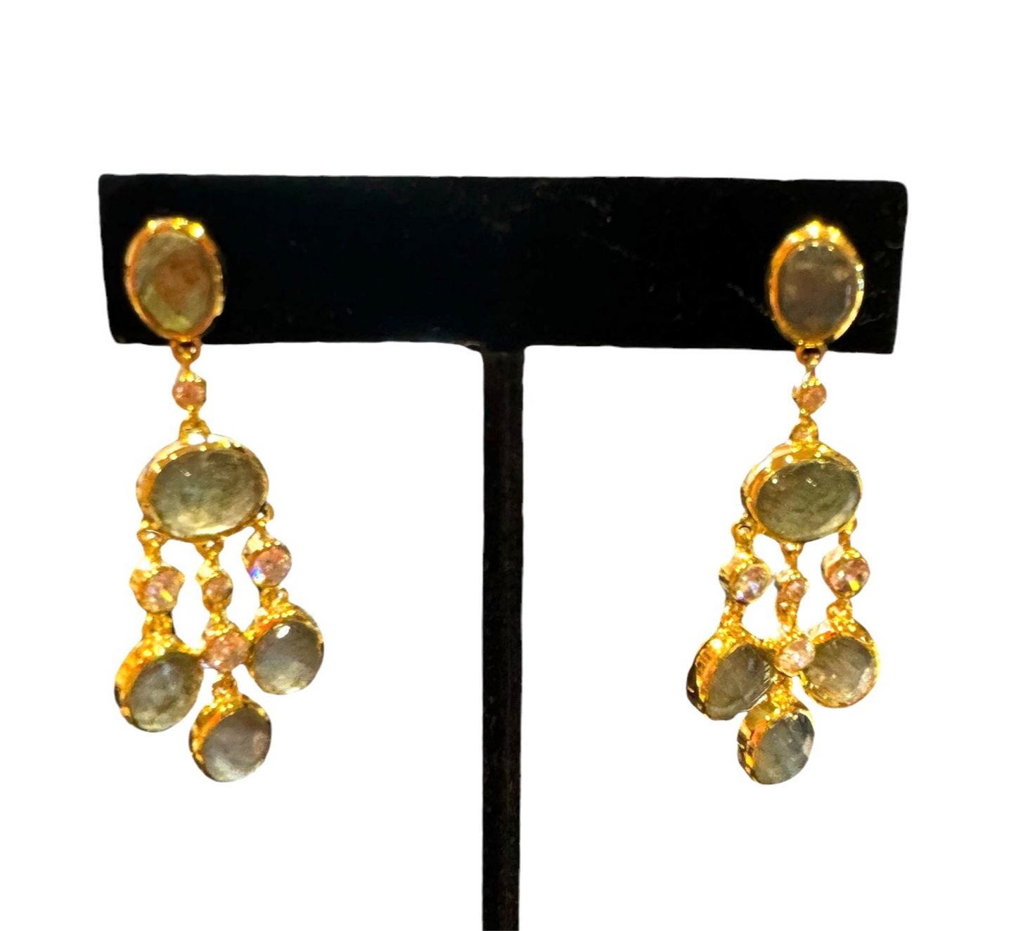 Chandelier Labradorite Earrings