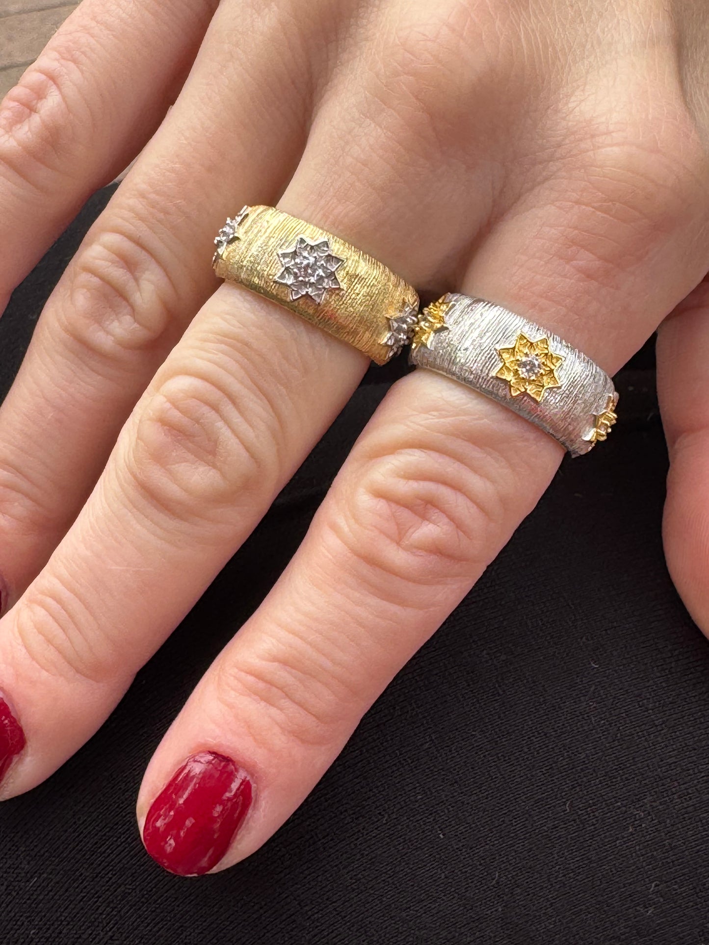 Sterling Silver Yellow Gold Plated Band