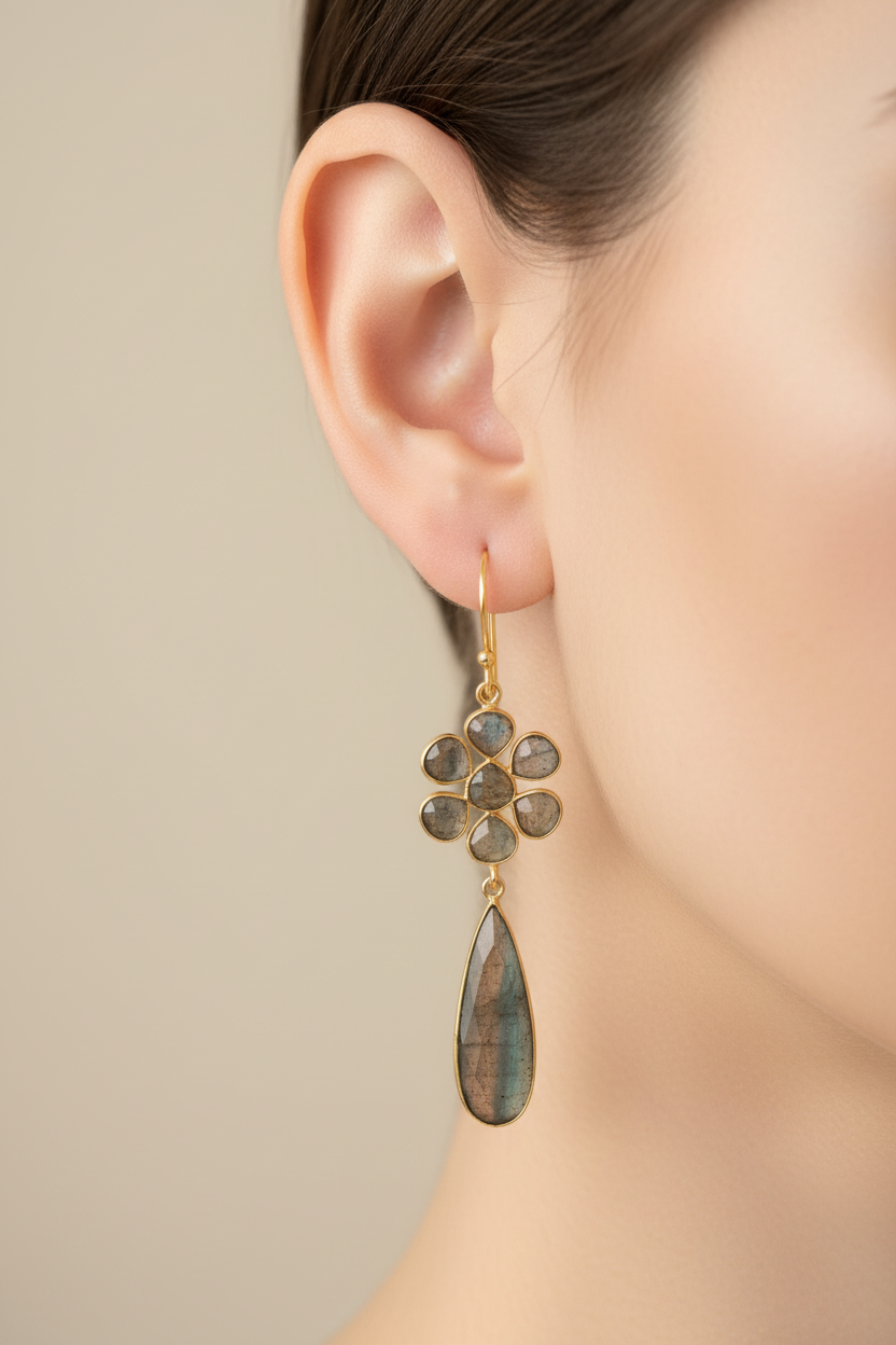 Labradorite Chandelier Earrings