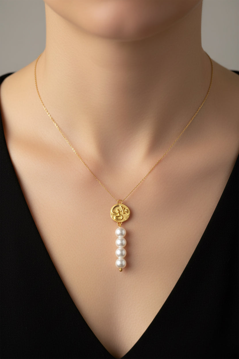 Four Pearl Charm & OAM Charm/ Chain Not Included