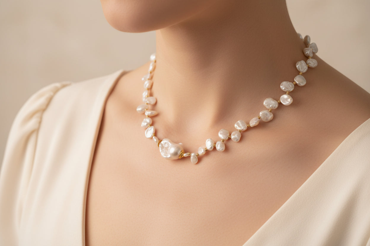 Kashi & Baroque Pearl Necklace