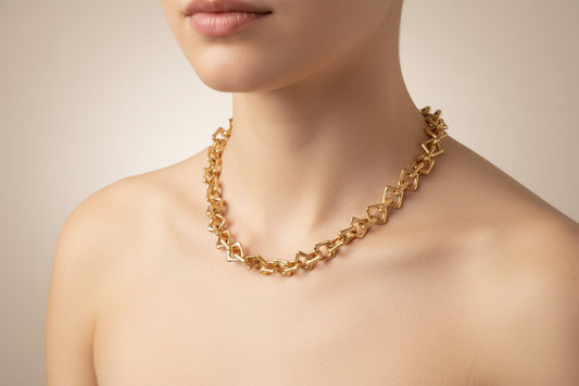 Short Square Link Chain Necklace
