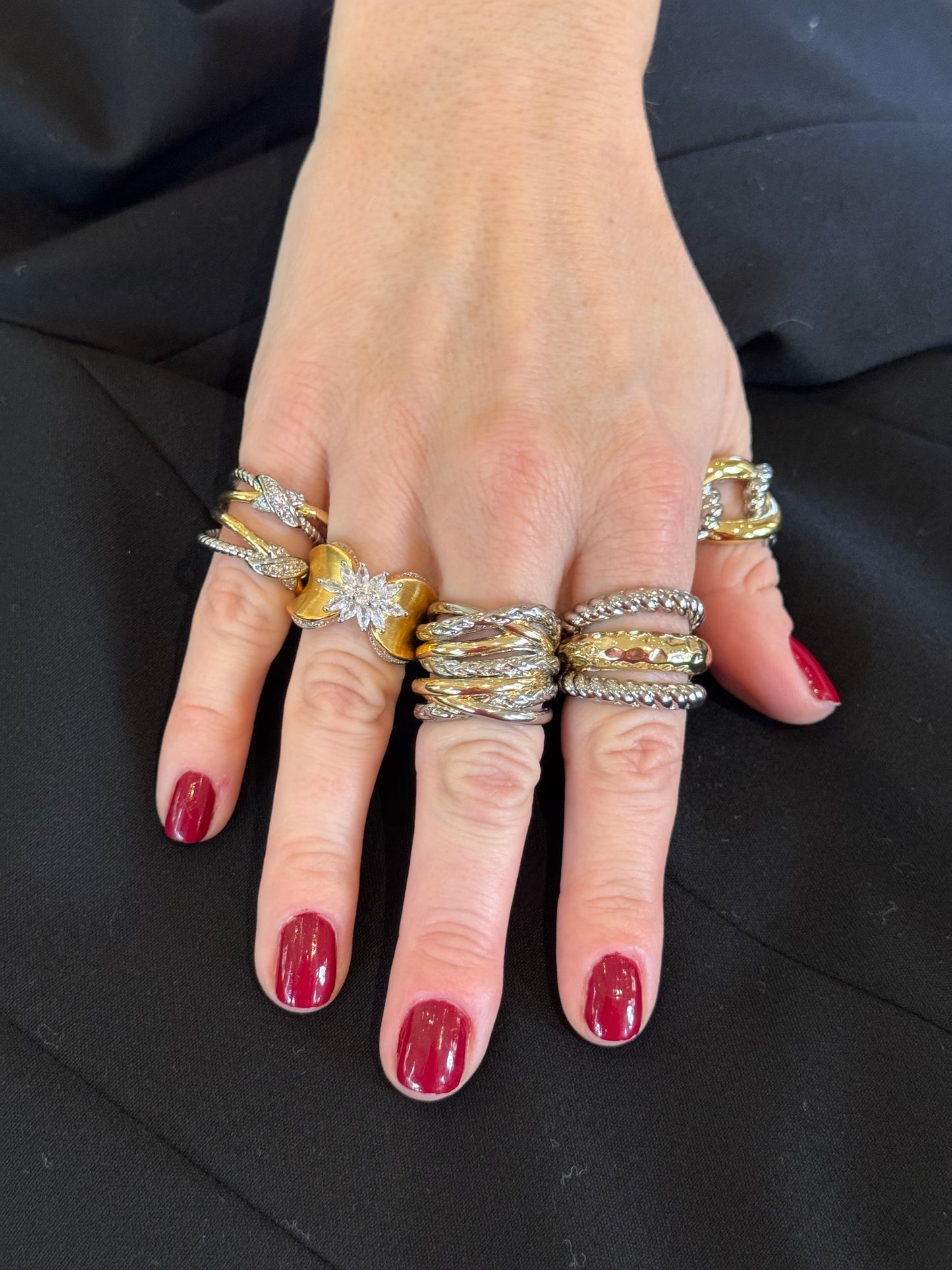 Stainless Steel Yellow Gold Plated Large Band