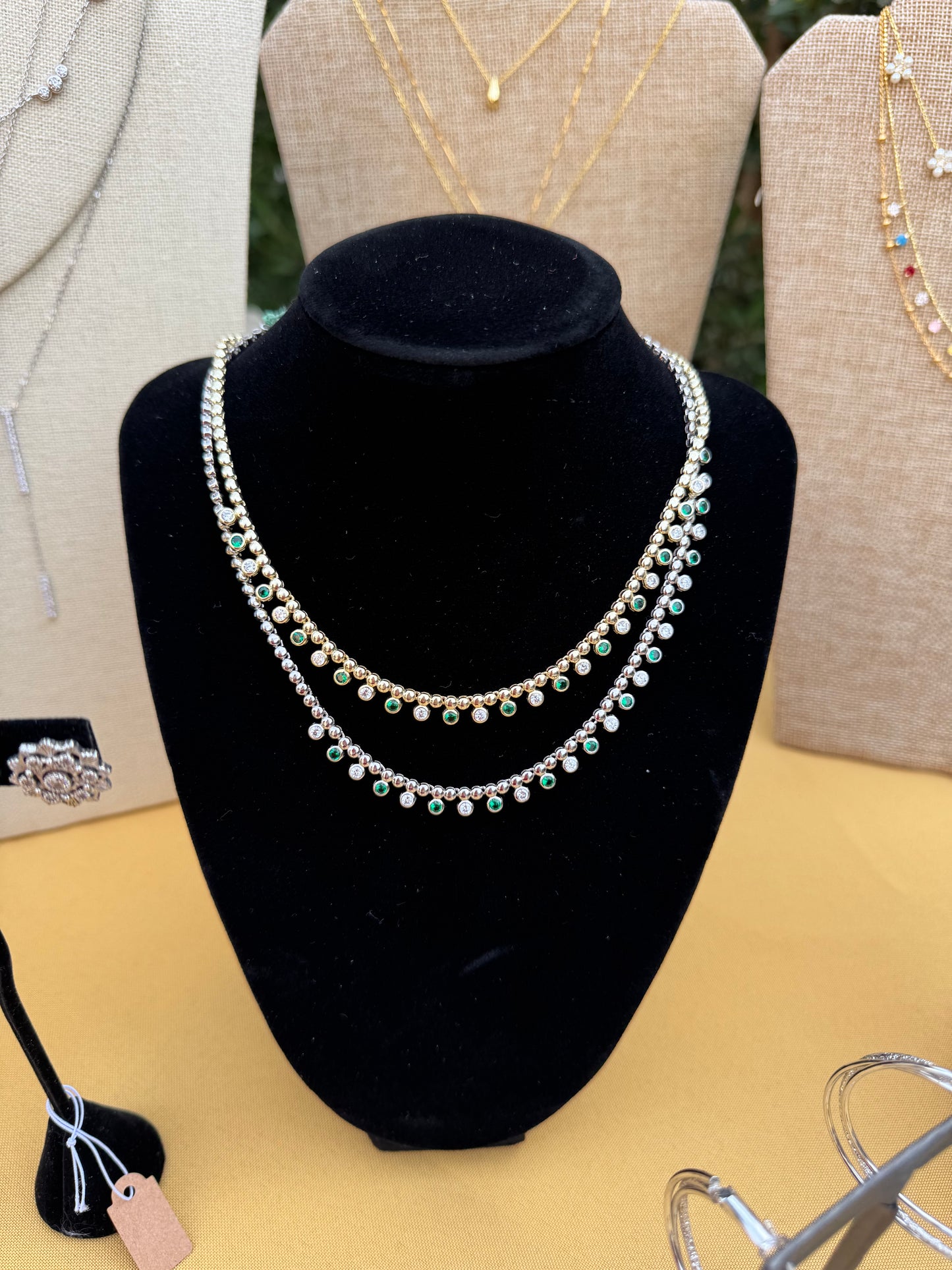 Yellow Gold Vermeil Tennis Necklace