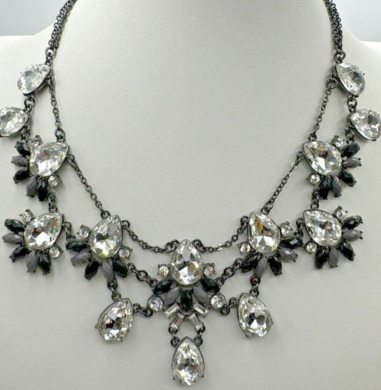Vintage Faceted Crystals Necklace