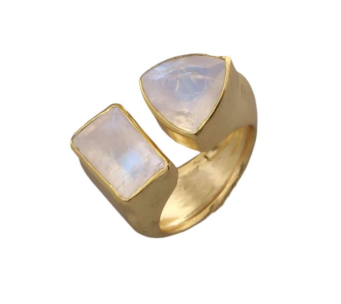 Two Stone Moonstone Ring
