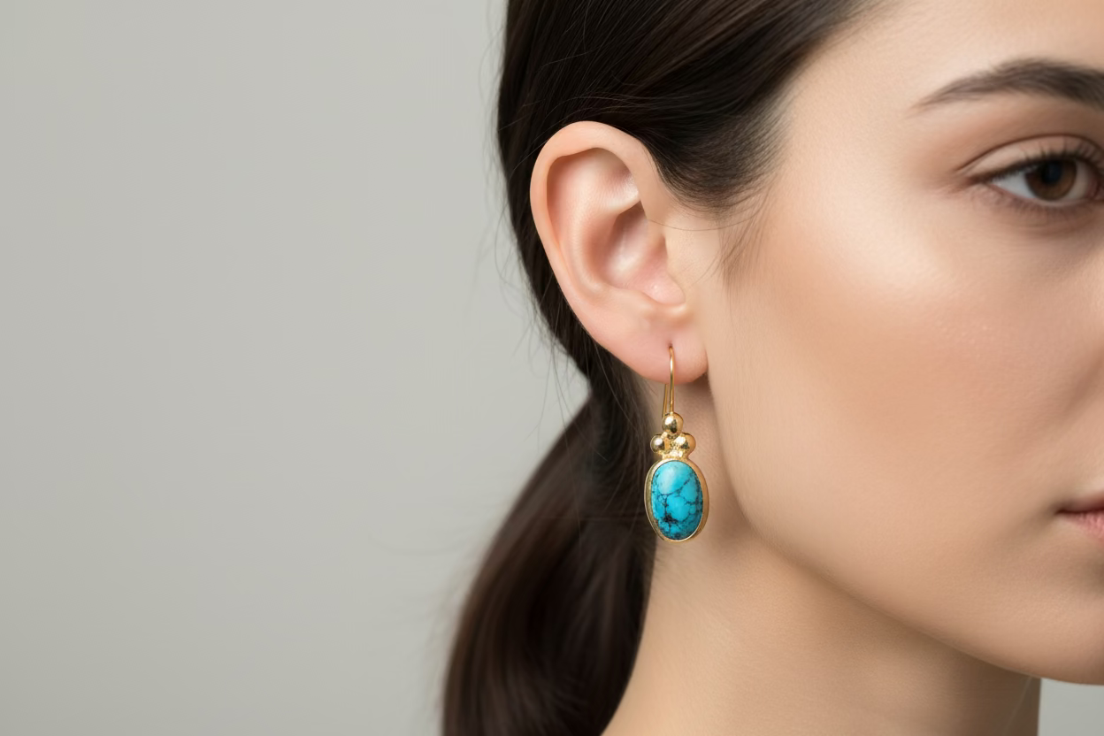 Dainty Turquoise Drop Earrings