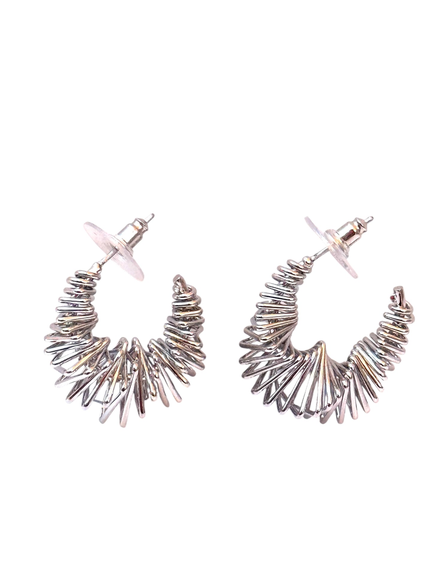 Multi Layer Silver Hoops
