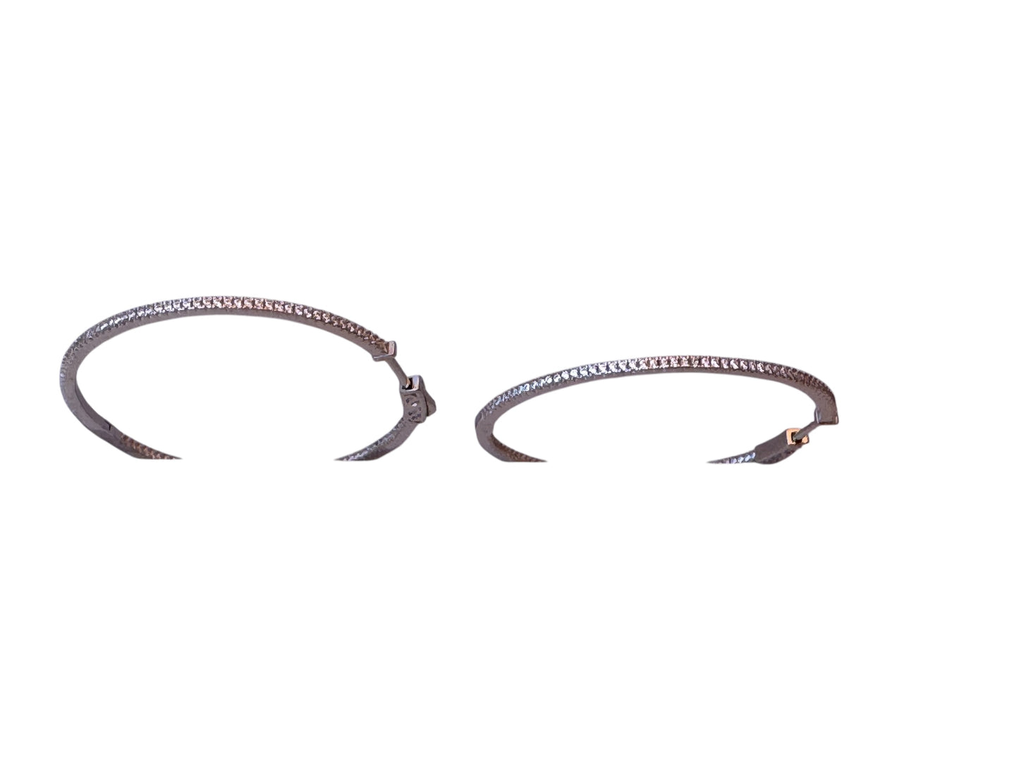 Large CZ Hoop Earrings