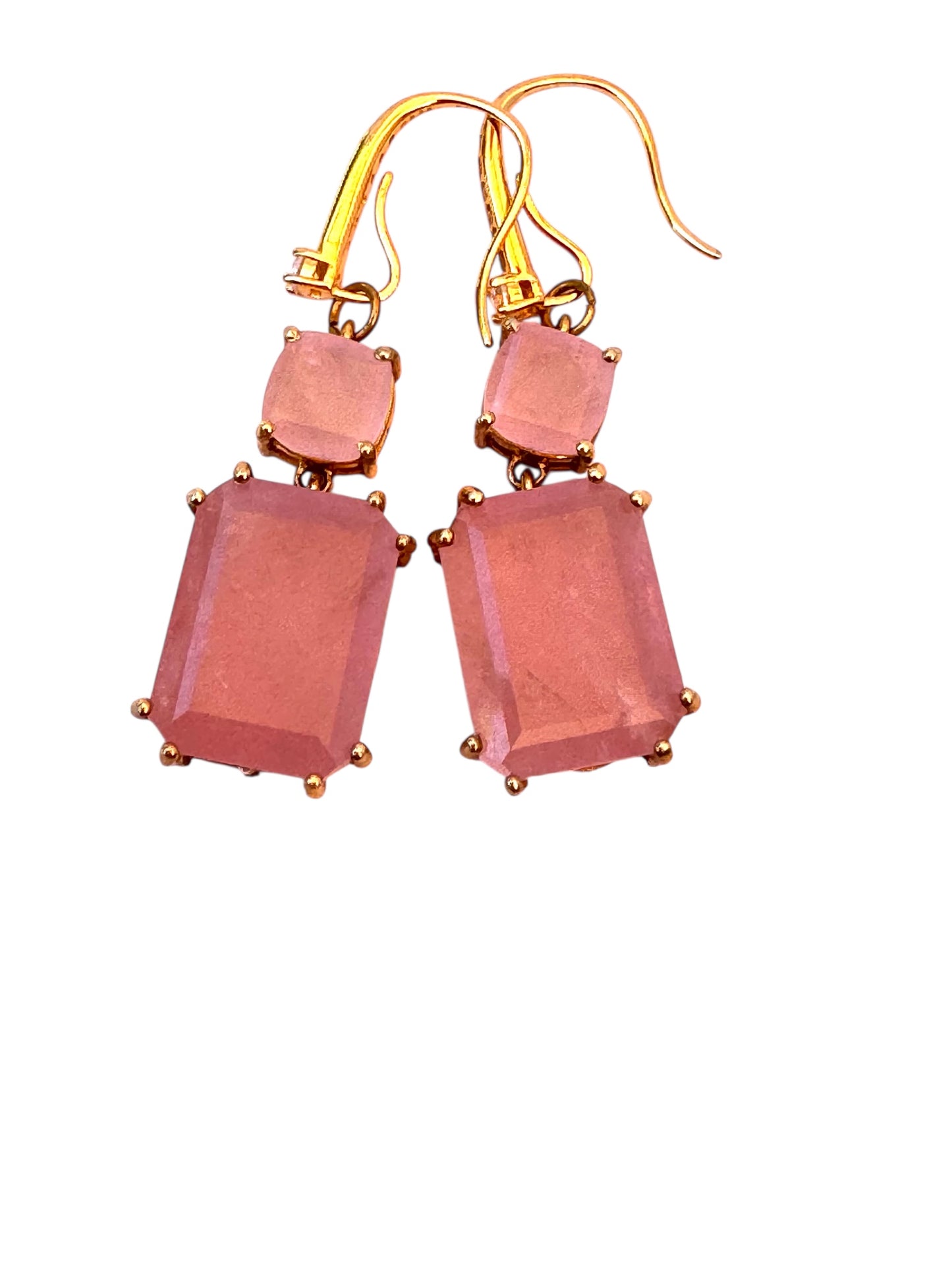 Rose Quartz Drop Earrings