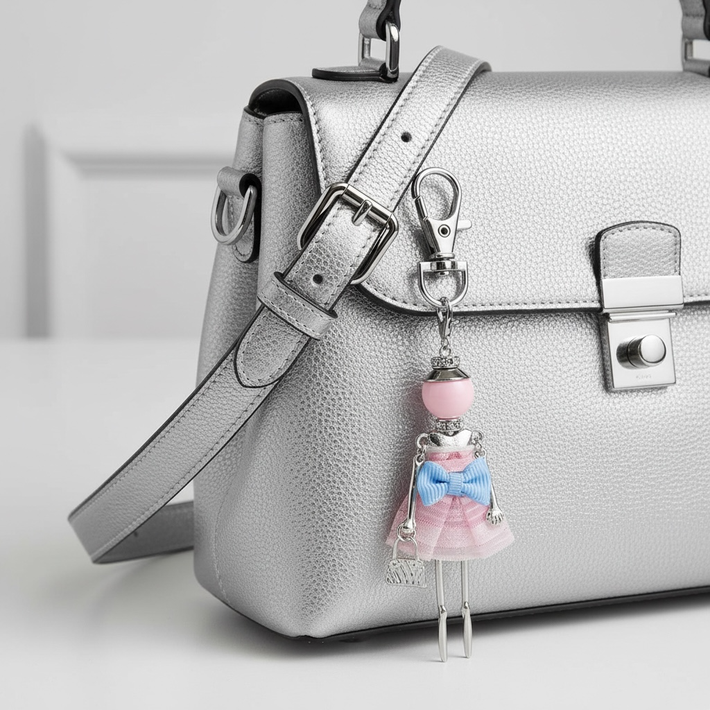 Miss Pink & Blue Purse Charm