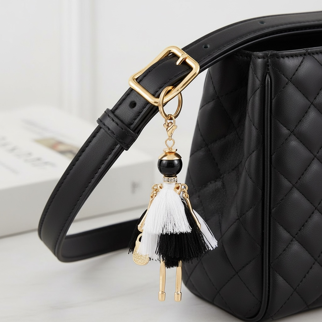 Miss Noir & Blanc Purse Charm