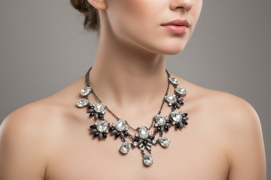 Vintage Faceted Crystals Necklace