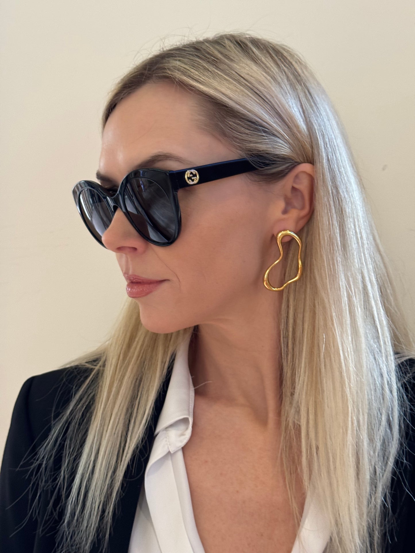 Crooked Heart Hoop Earrings