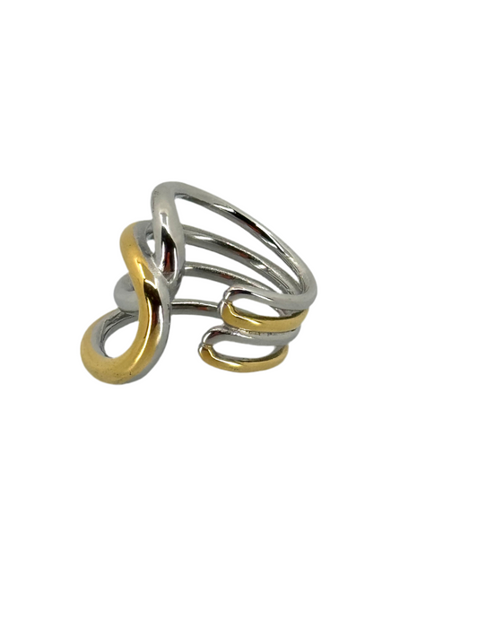 Yellow & White Gold Open Ring