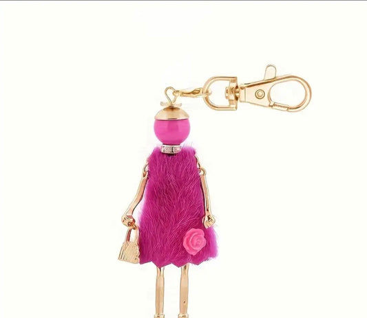 Miss Fuschia Purse Charm