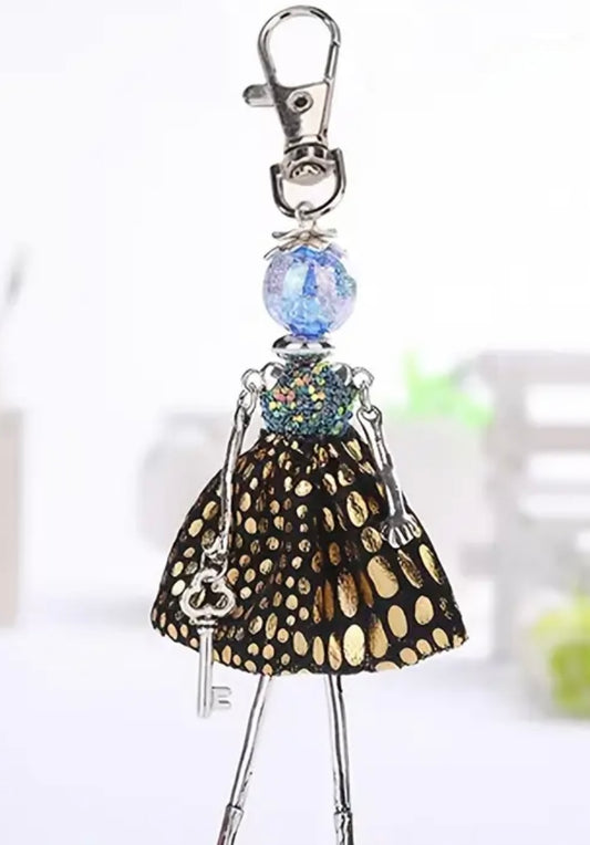 Miss Noir & Gold Purse Charm