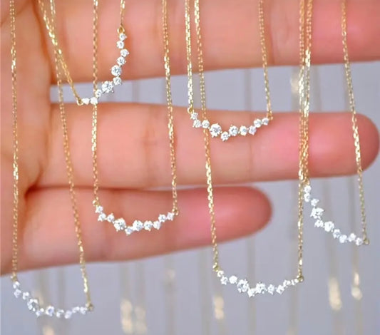 Minimalist Design Cubic Zirconium Necklace