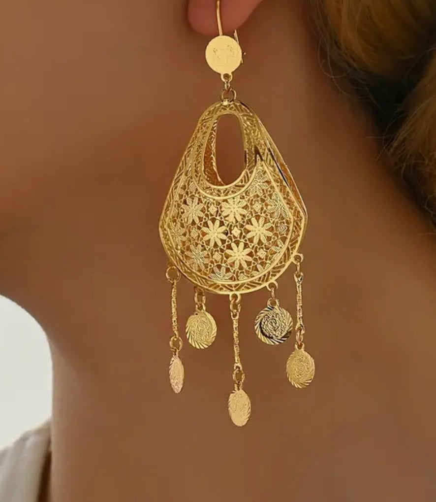 Gold Vermeil Chandelier Earrings