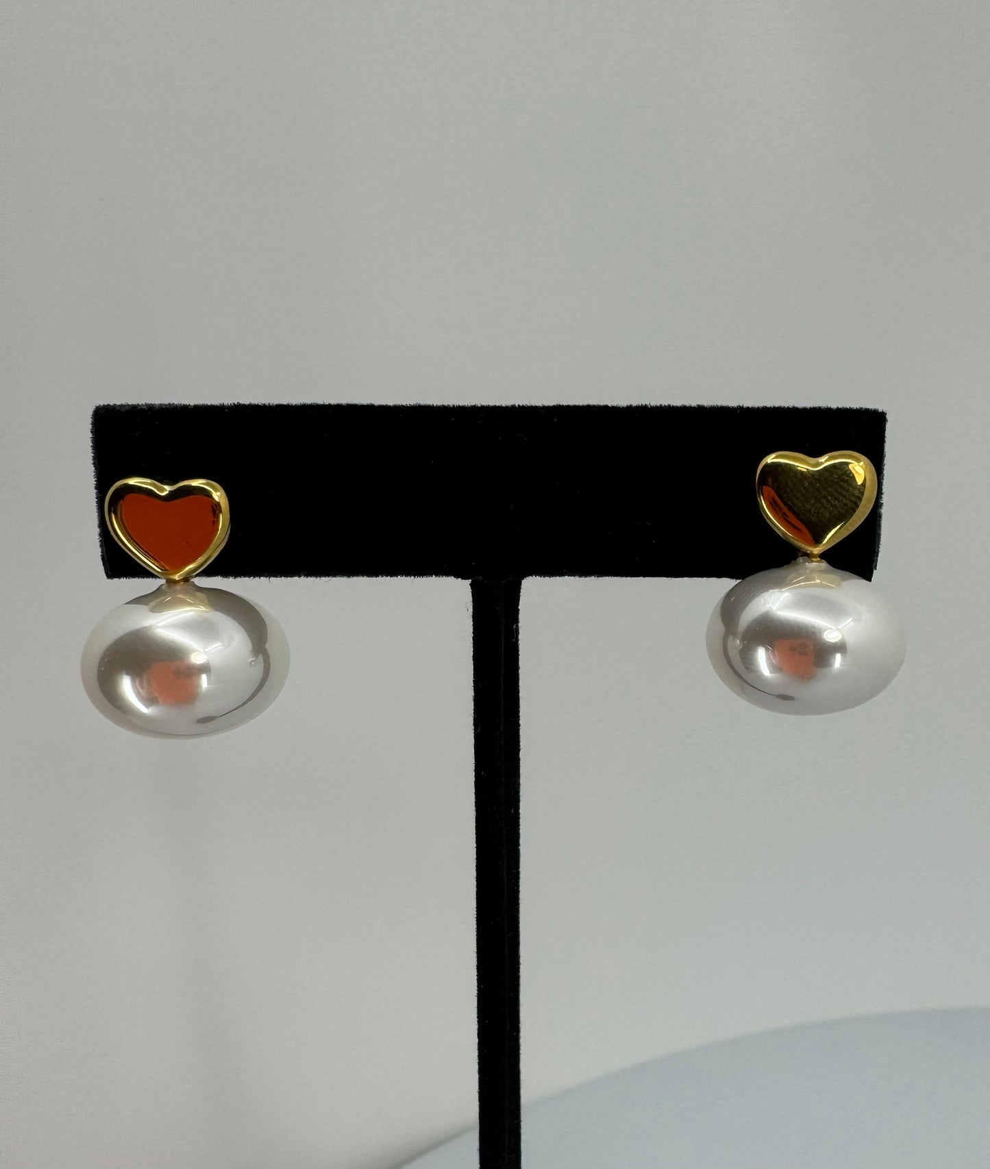 Pearl & Heart Earrings