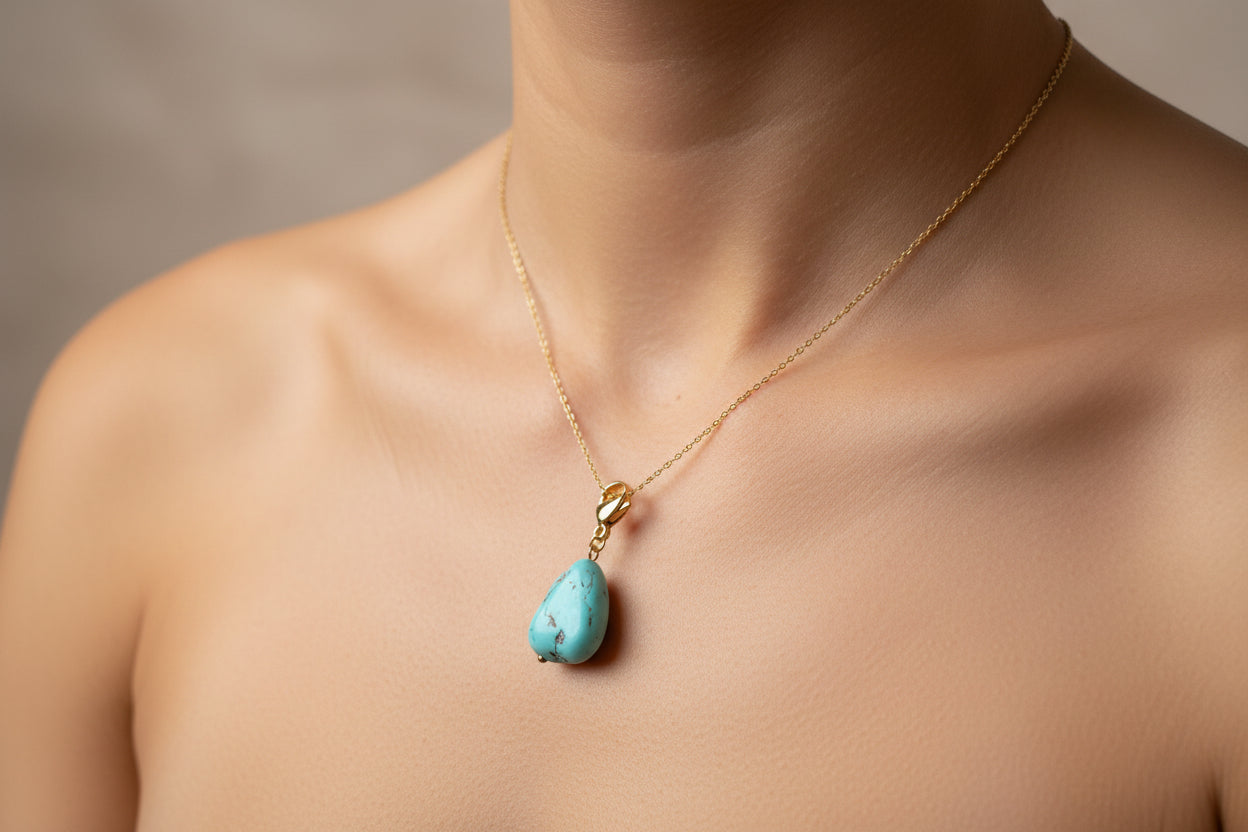 Turquoise Charm/ Chain Not Included