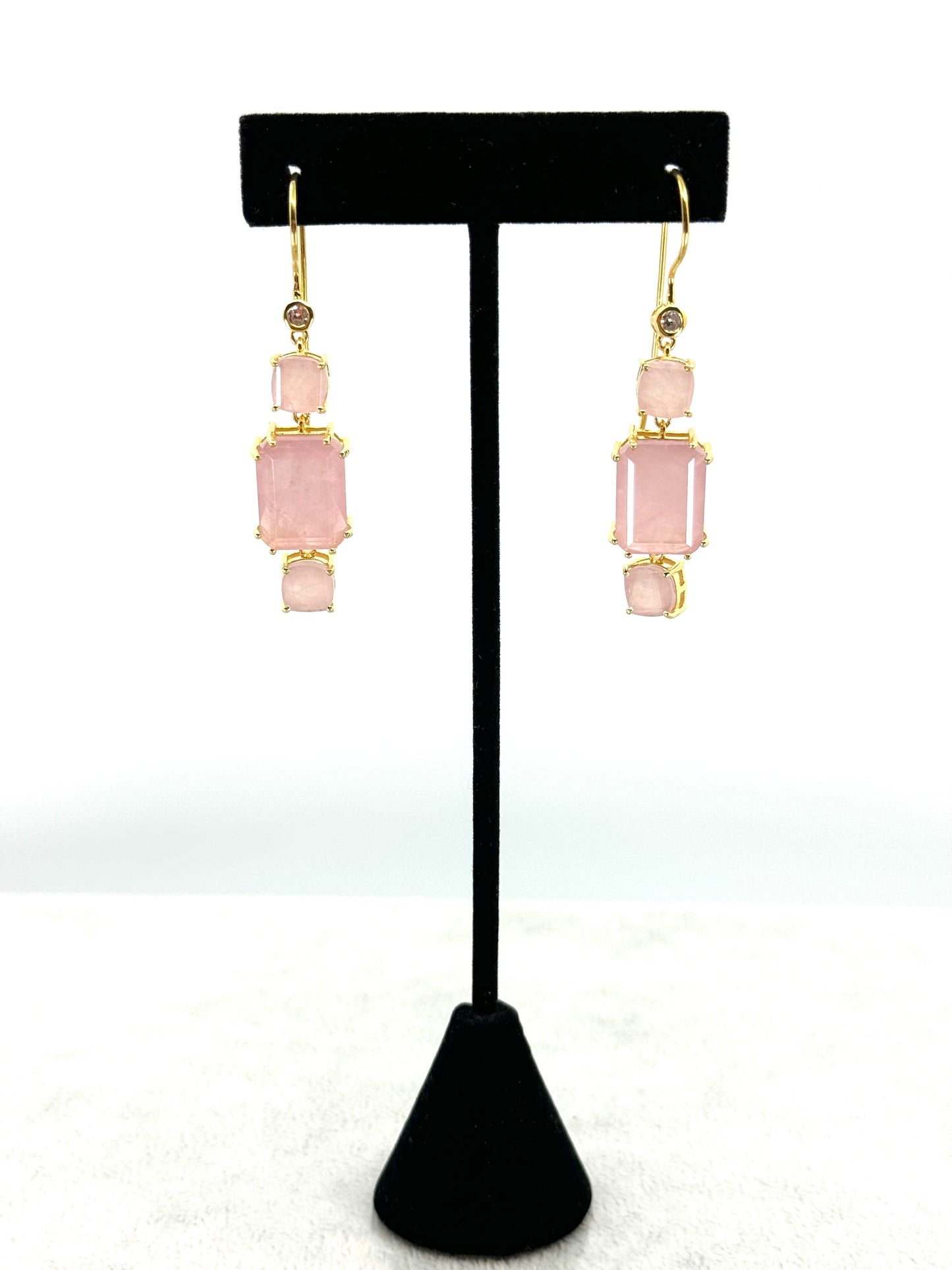 Rose Quartz Drop Earrings