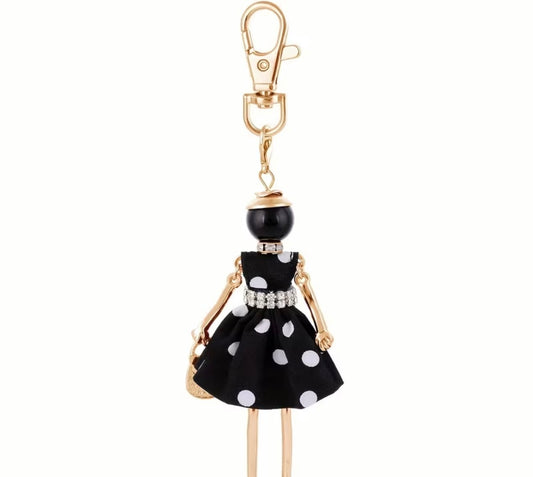 Miss Navy Blue & Pink Purse Charm