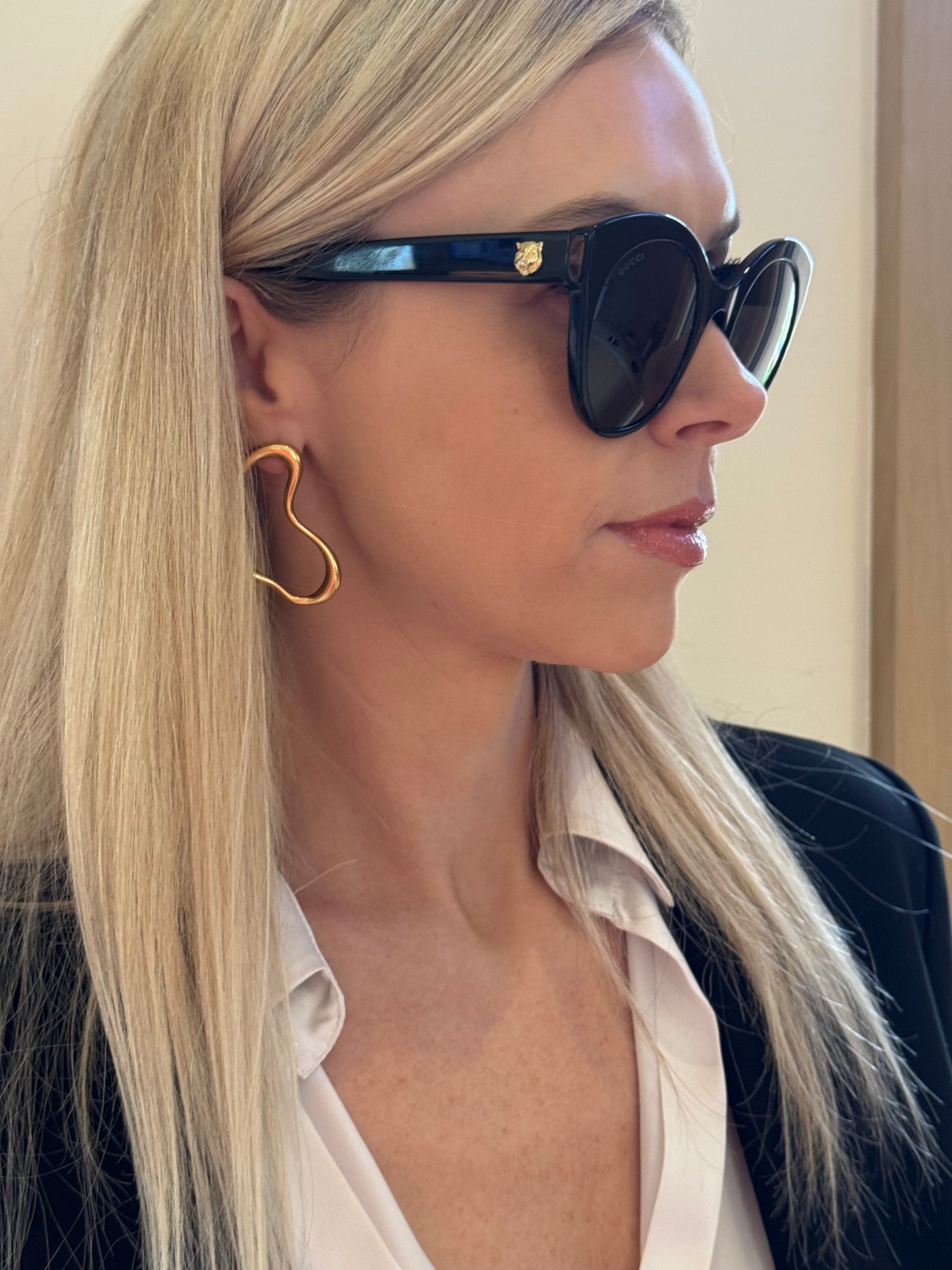 Crooked Heart Hoop Earrings