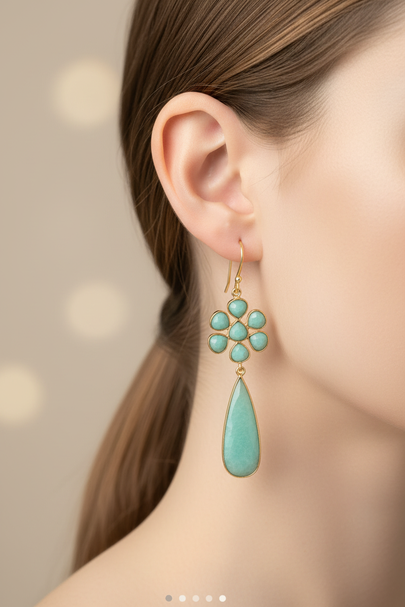 Amazonite Chandelier Earrings