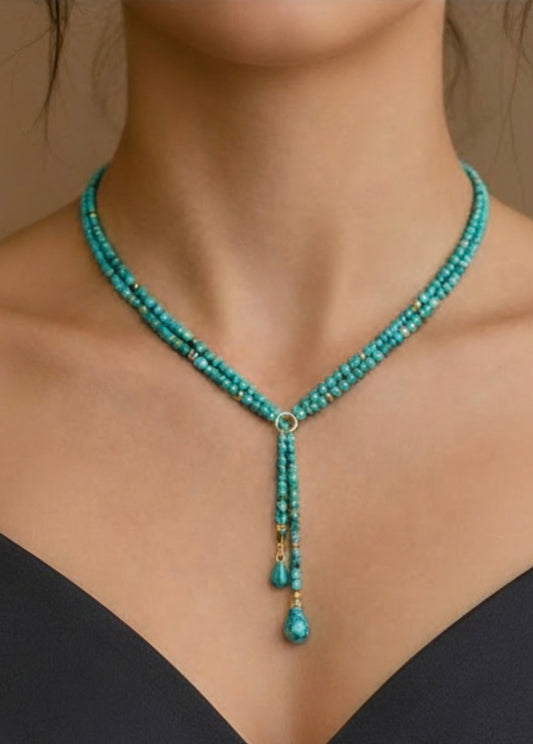 Turquoise Lariat Necklace