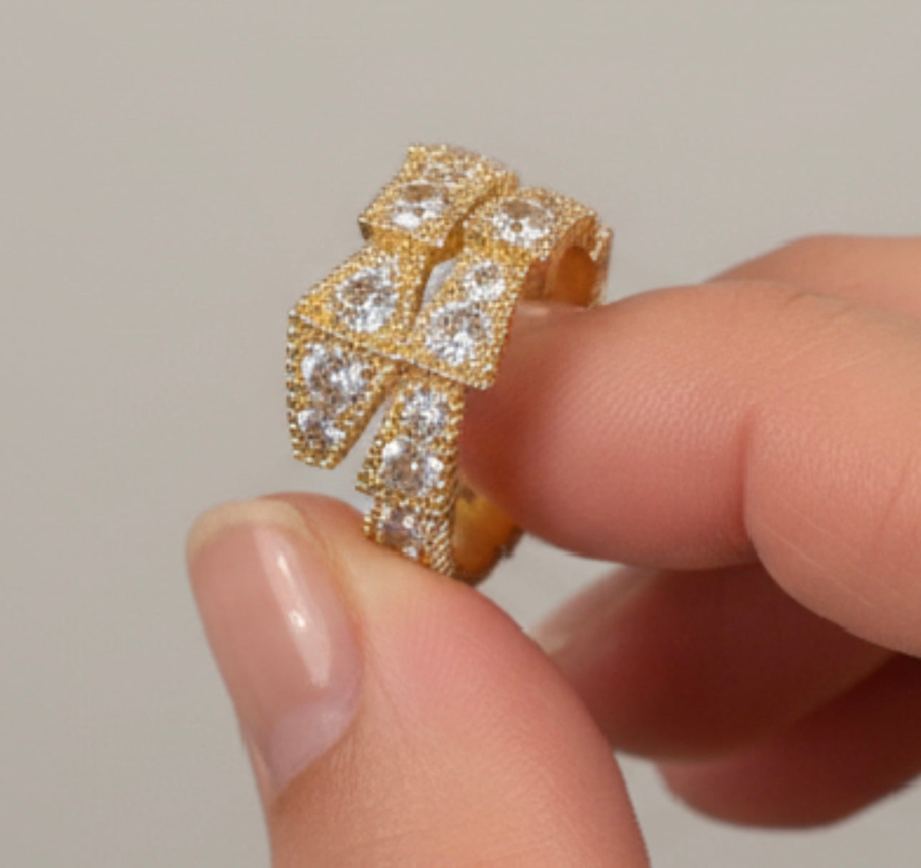Cubic Zirconium Yellow Gold Ring