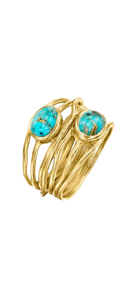 Double Turquoise Ring