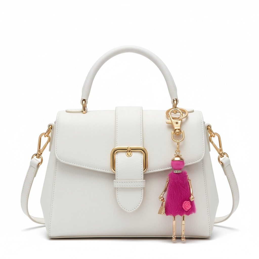 Miss Fuschia Purse Charm