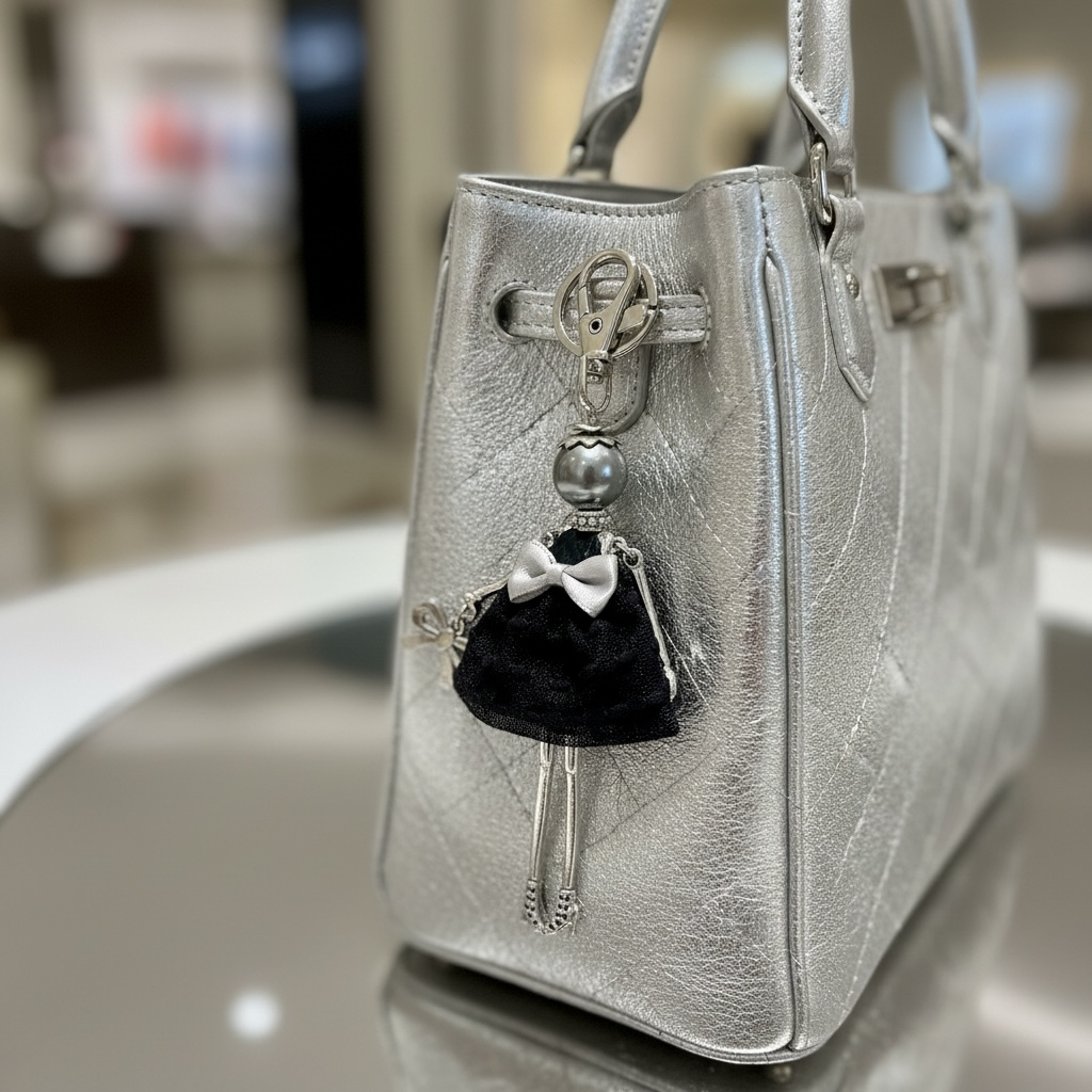 Miss Black Tutu Purse Charm