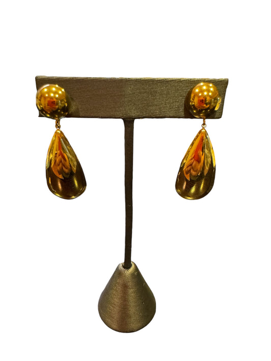 Double Gold Drop Earrings