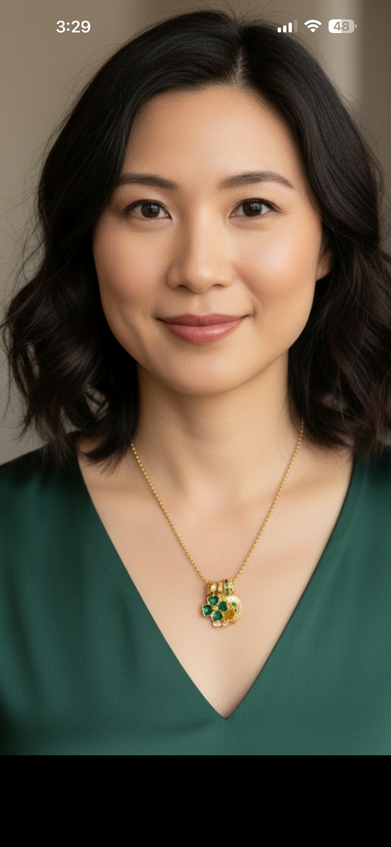 Beaded Chain Necklace & Removable Multi Clover Charm
